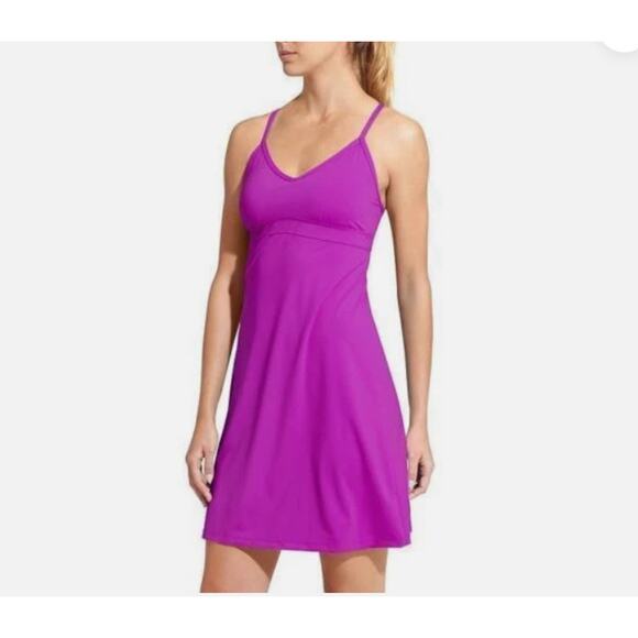 Athleta Women's Regal Purple Mini Empire Waist Shorebreak Dress Size XXS - Picture 1 of 9